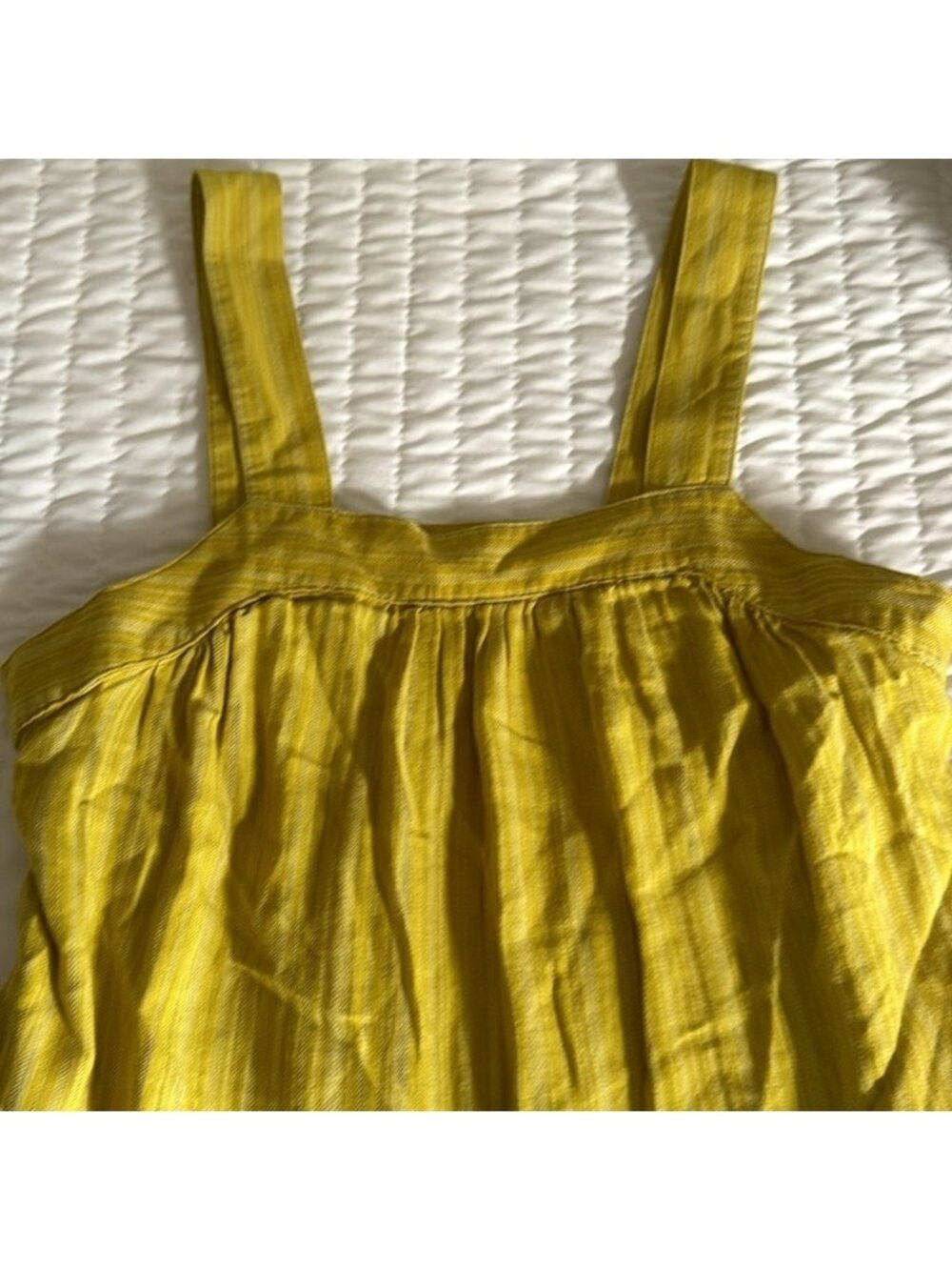 Yellow Striped Women's Top - Picture 2 of 5